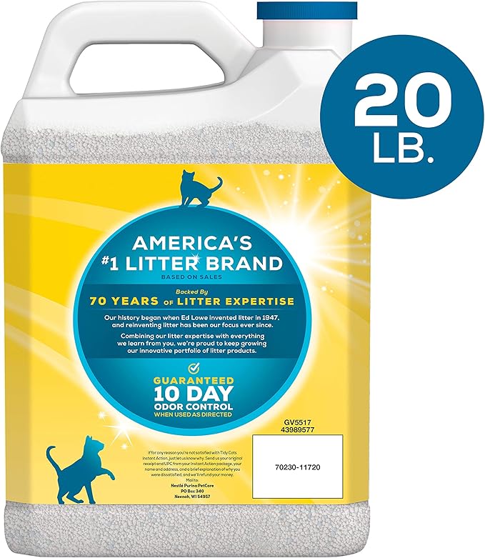 Tidy Cats Multi-Cat Clumping Litter Instant Action Odor Control Jug (20lb)
