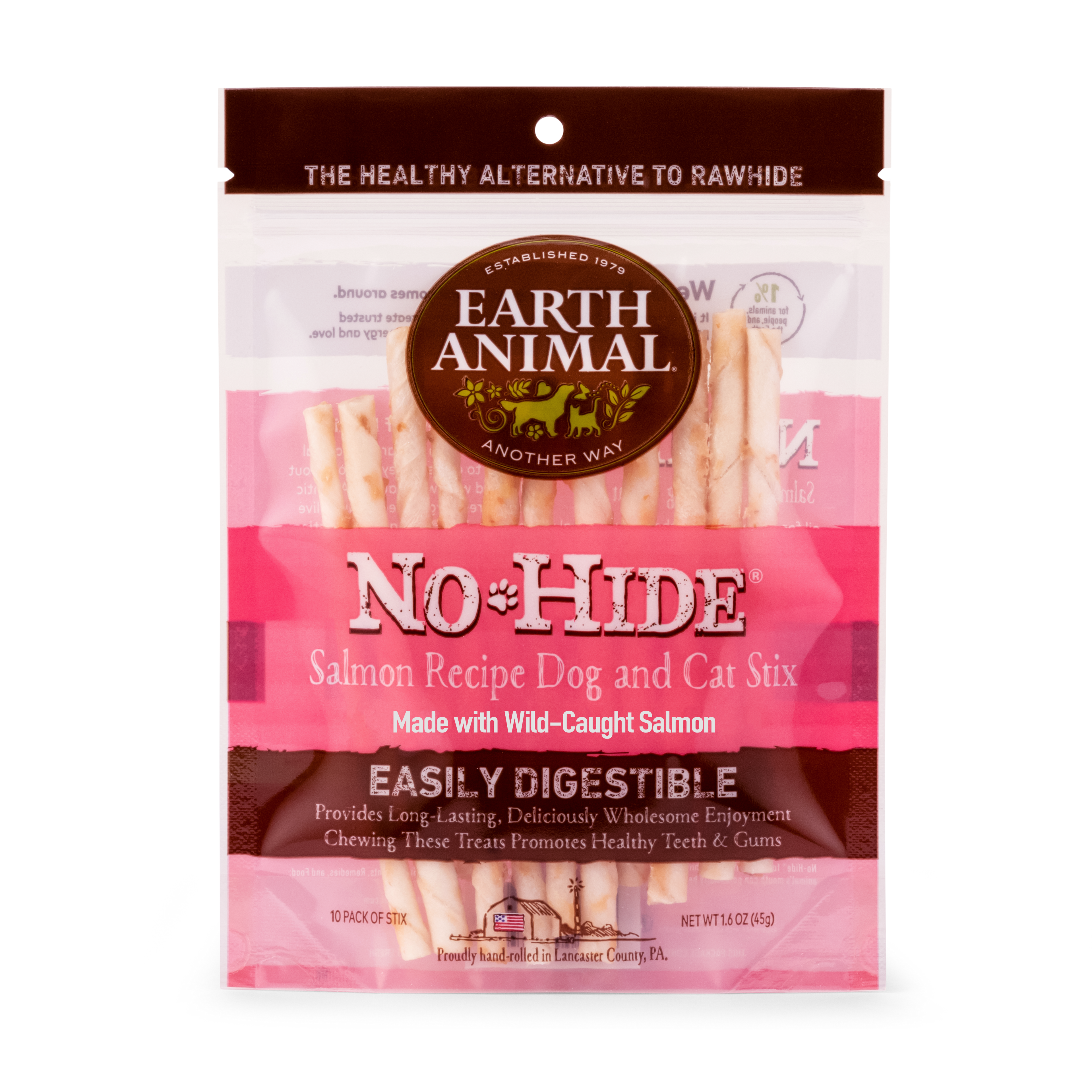 Earth Animal No Hide Salmon Pet Stix (10pk) (1.6oz)