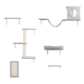 6-Piece Cat Wall Shelves Set – Shelves, Houses & Scratching Post
