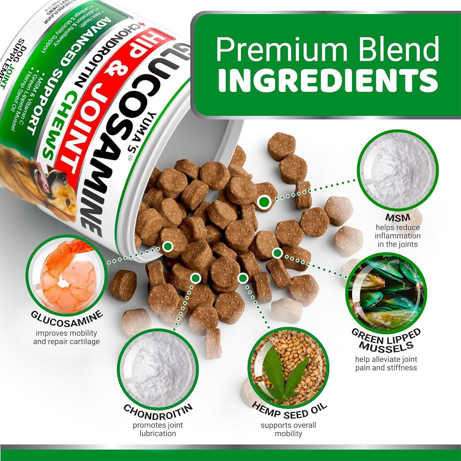 Glucosamine for Dogs 2-Pack Chondroitin Joint Pain Relief