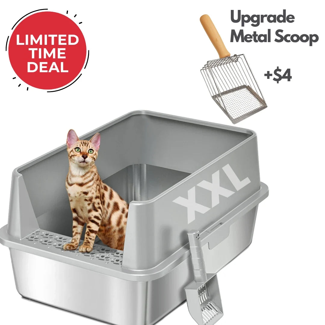XXL 304 Stainless Steel Cat Litter Box