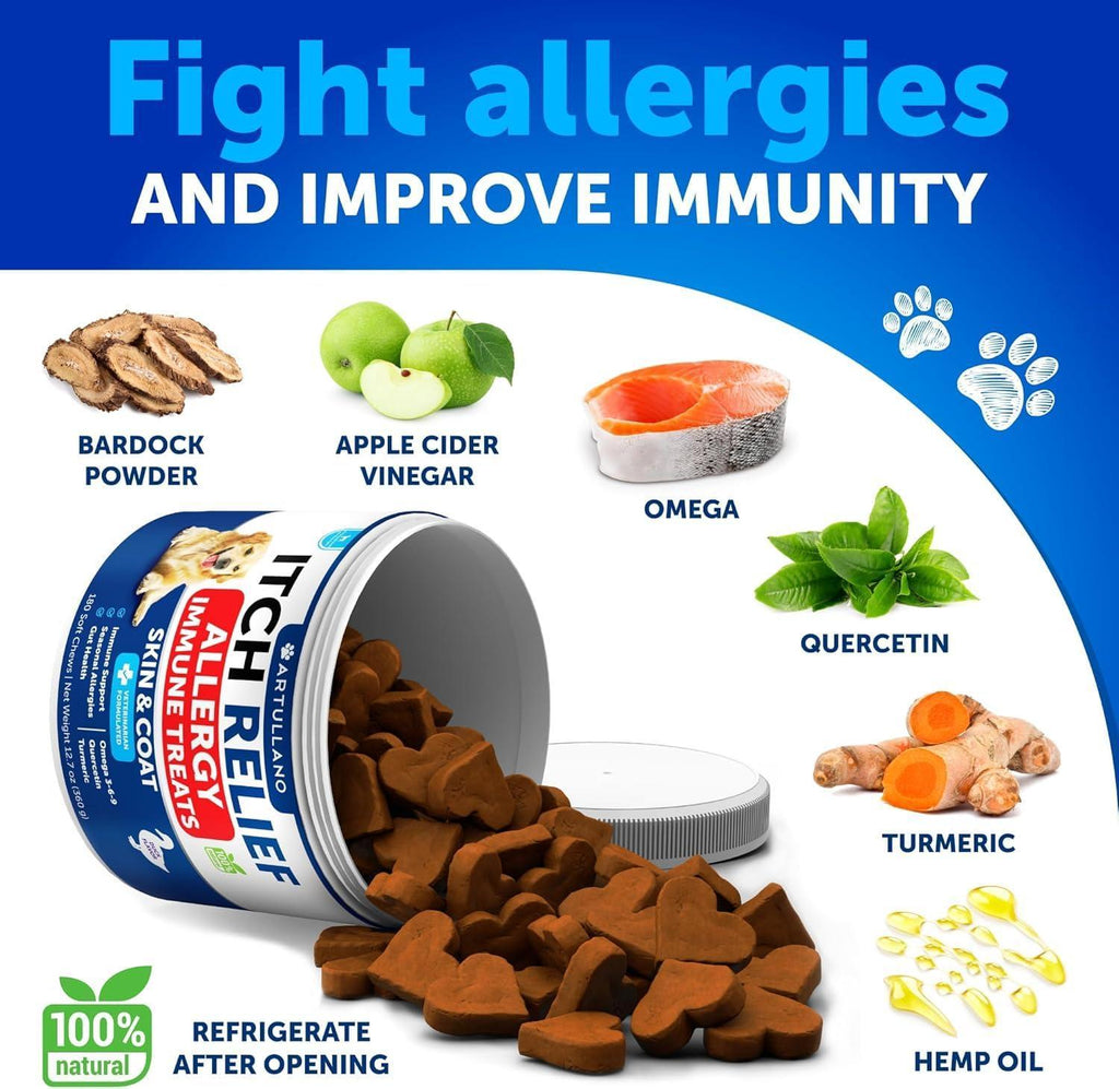 Dog Allergy Relief Chews Itchy Skin Relief Omega-3 Fish Oil