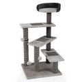 93 CM Tall Cat Tree Kitten Tower with Sisal and Jute Scratching Posts-Gray, climbing post, cat tree, cat post