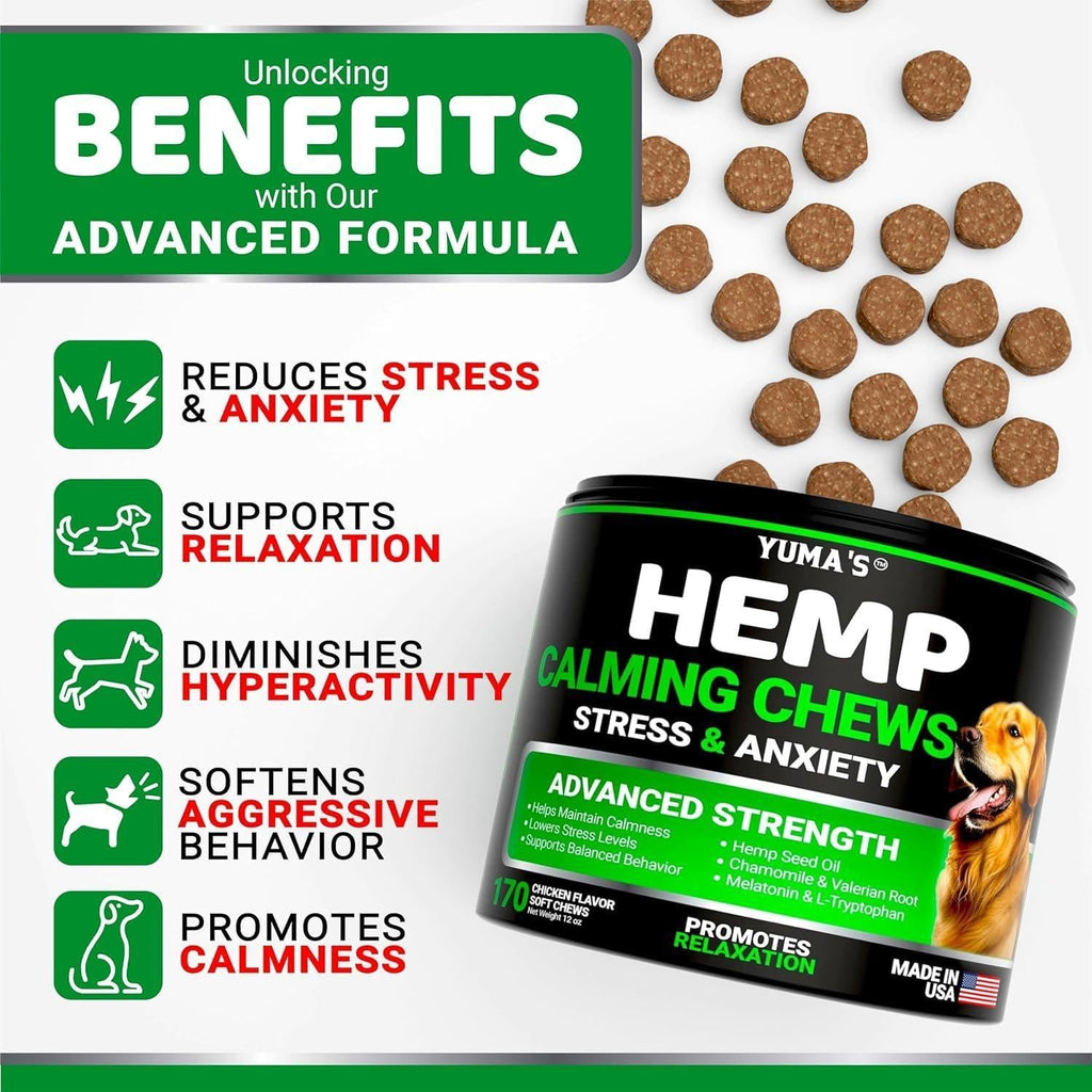 Hemp Calming Chews for Dogs 2-Pack