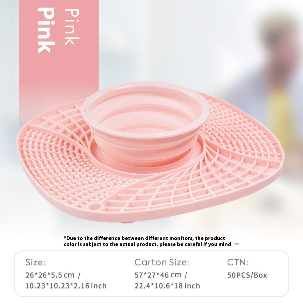Folding Dog Pet Silicone Snack Placemat