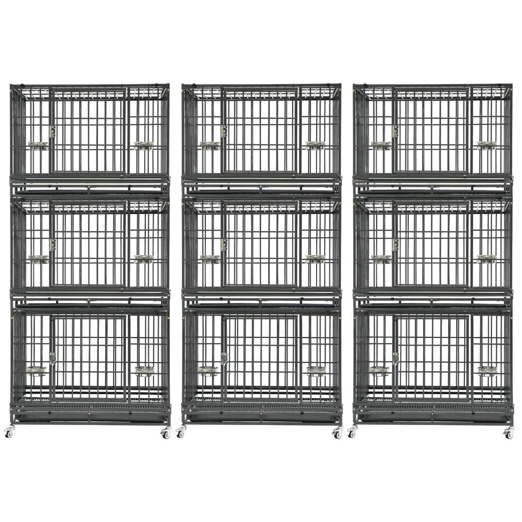 37" Stackable Heavy Duty Dog Crate 371D07