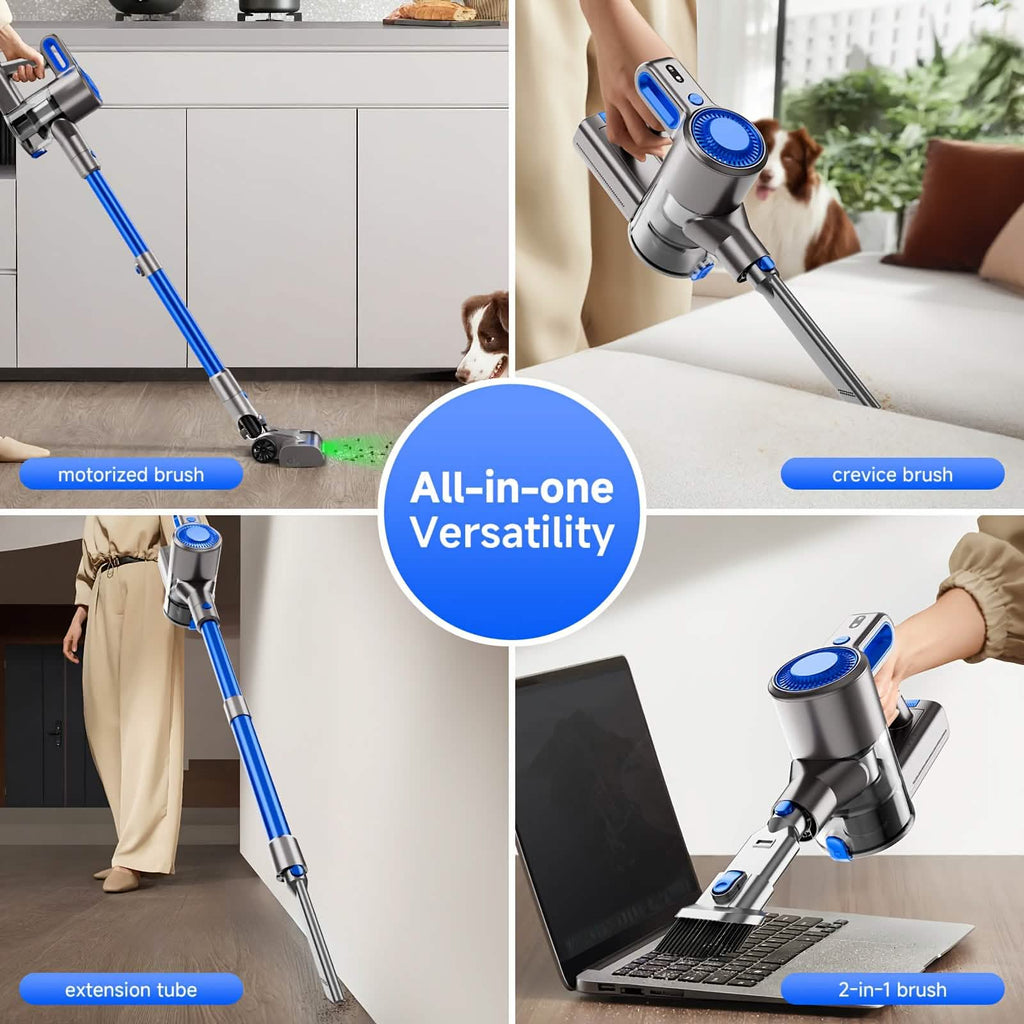 Cordless Vacuum Cleaner with LED Light & Removable Battery
