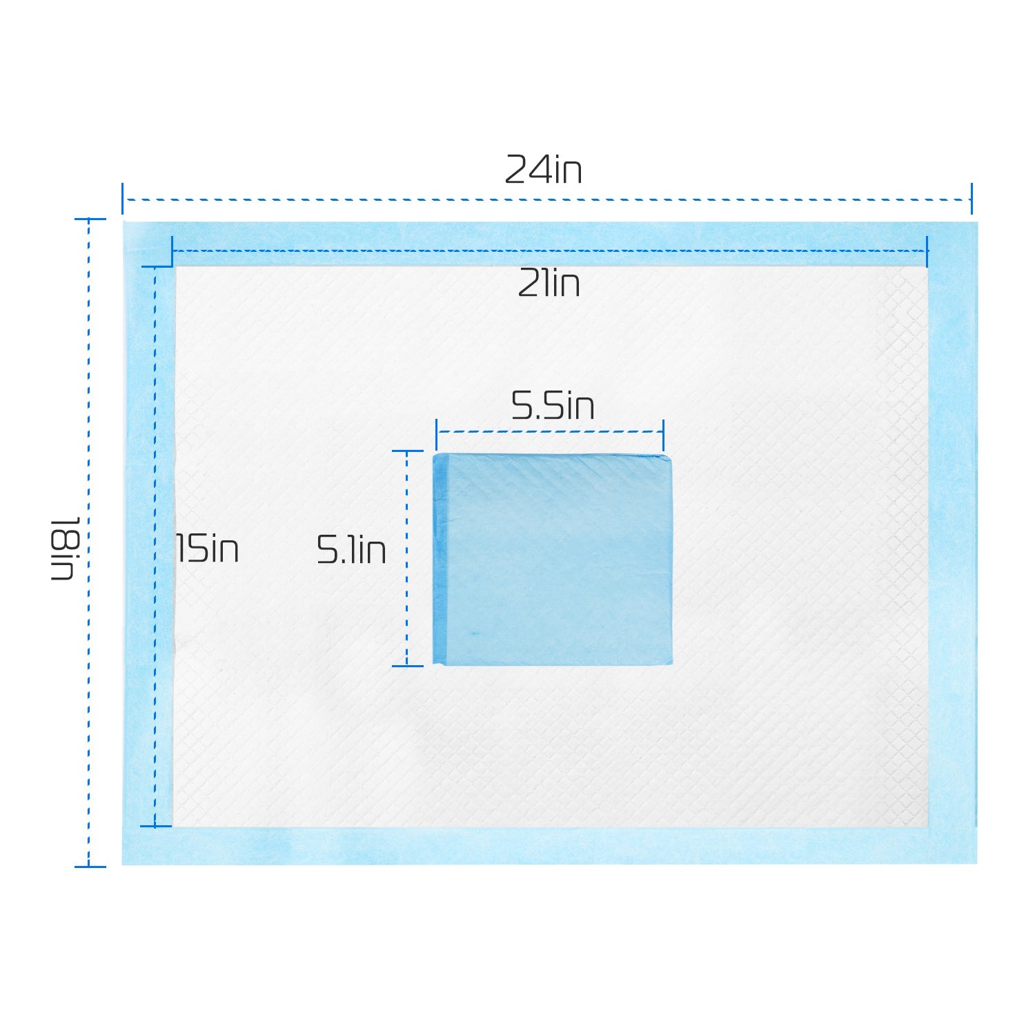 50Pcs/Set Dog Training Pads Puppy Pee Pads Cat Wee Mats Potty-Train 24ÕÕ*18ÕÕ M