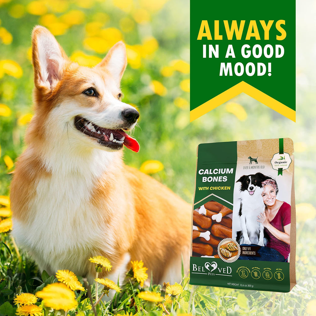 Calcium Bones for Dogs Chicken-Wrapped Rawhide-Free Chews