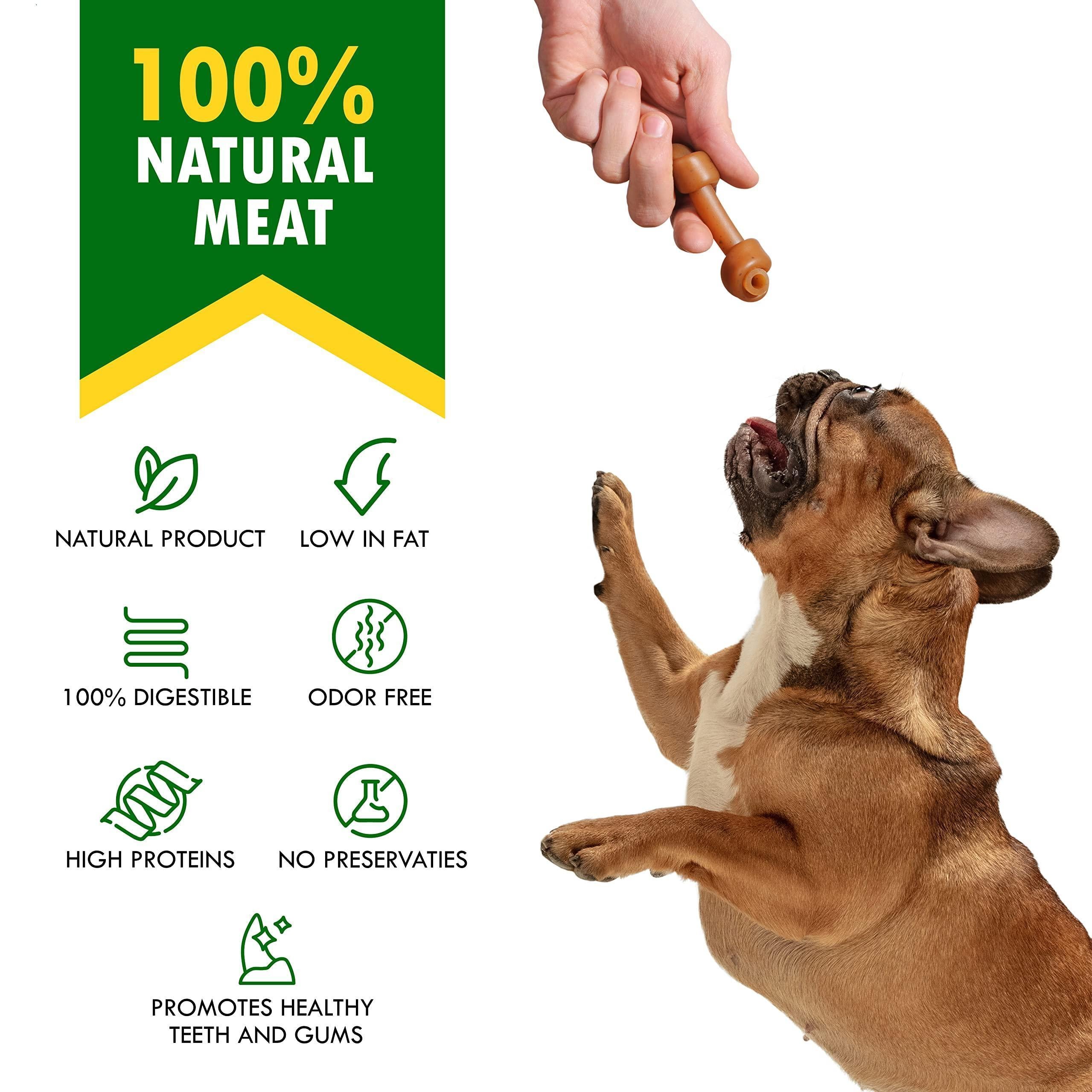 Peanut Butter Bones for Dogs Cranberry Rawhide-Free Chews