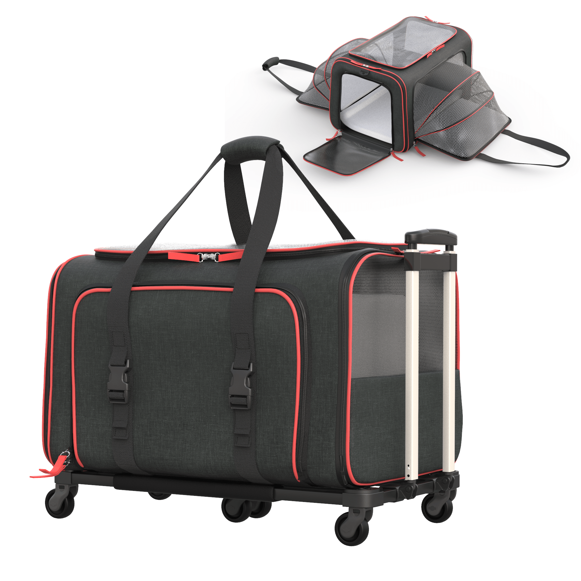 Rolling Rover Airline Compliant Expandable Wheeled Pet Carrier