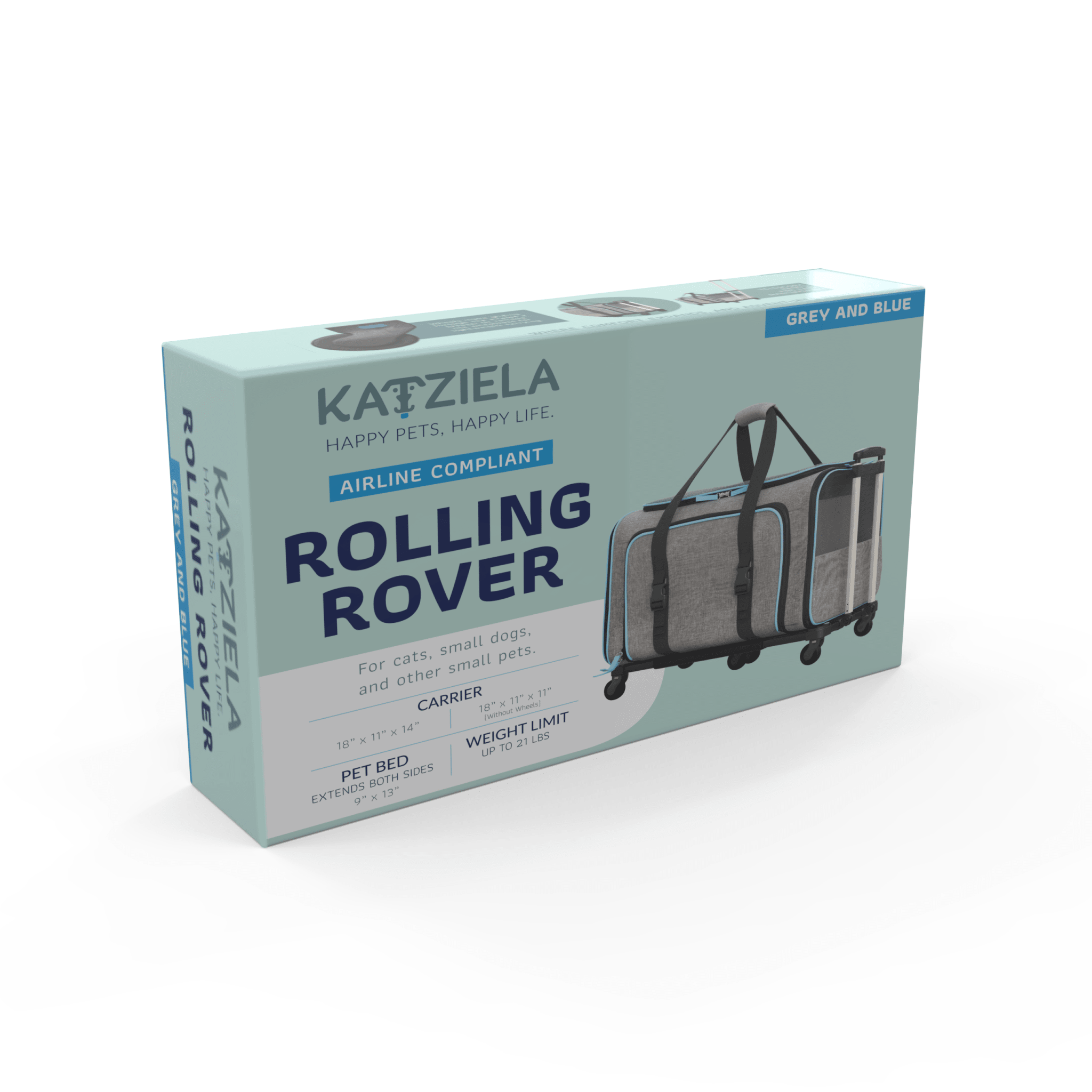Rolling Rover Airline Compliant Expandable Wheeled Pet Carrier