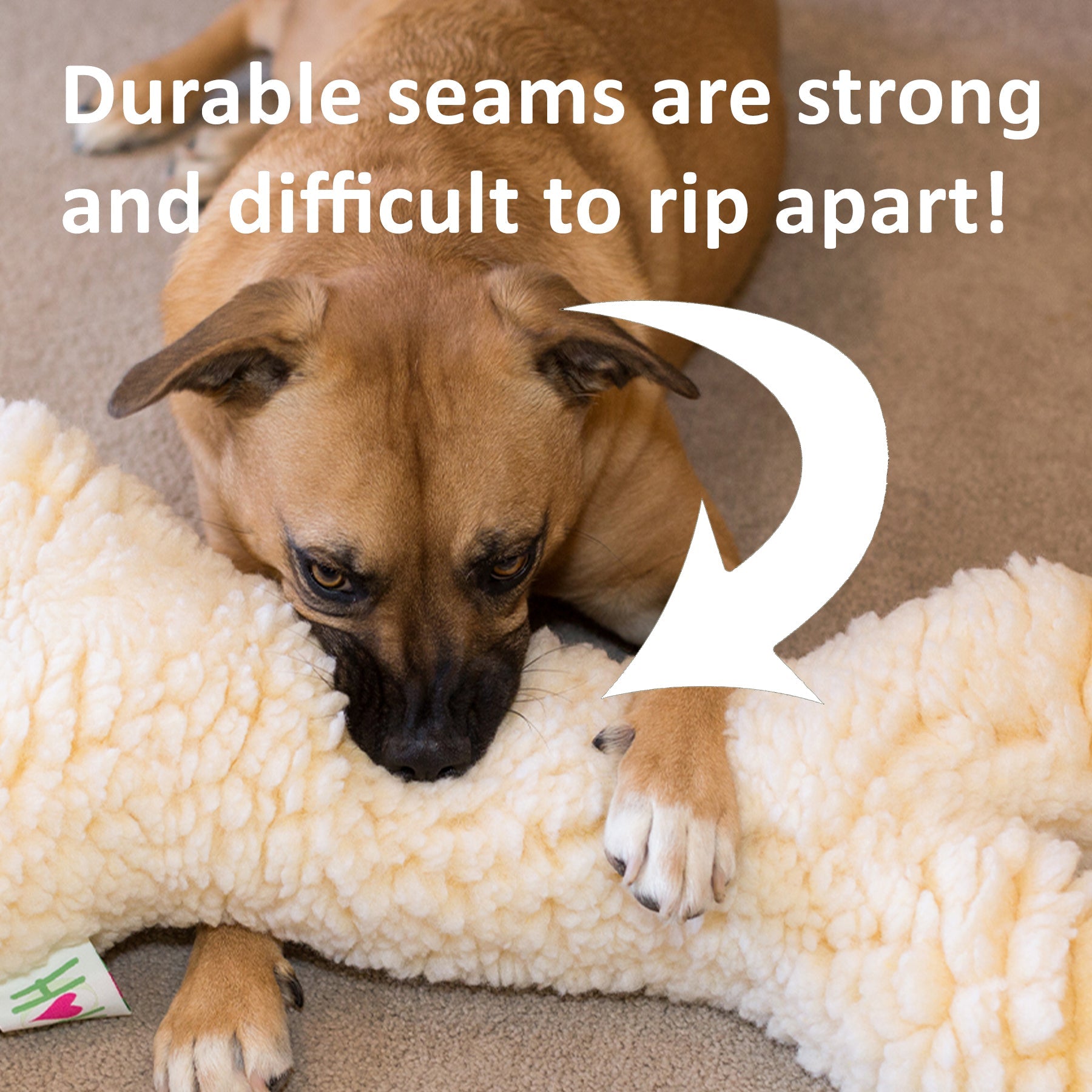 HuggleFleece® 2' Plush Bone Dog Toy