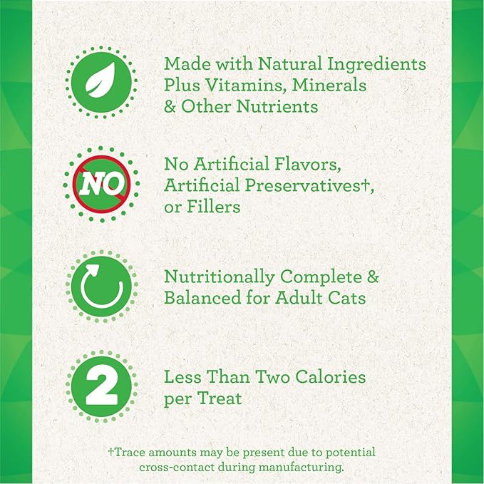 Greenies Greenies Feline Smartbites Skin & Fur Crunchy and Soft Natural Cat Treats, Chicken Flavor