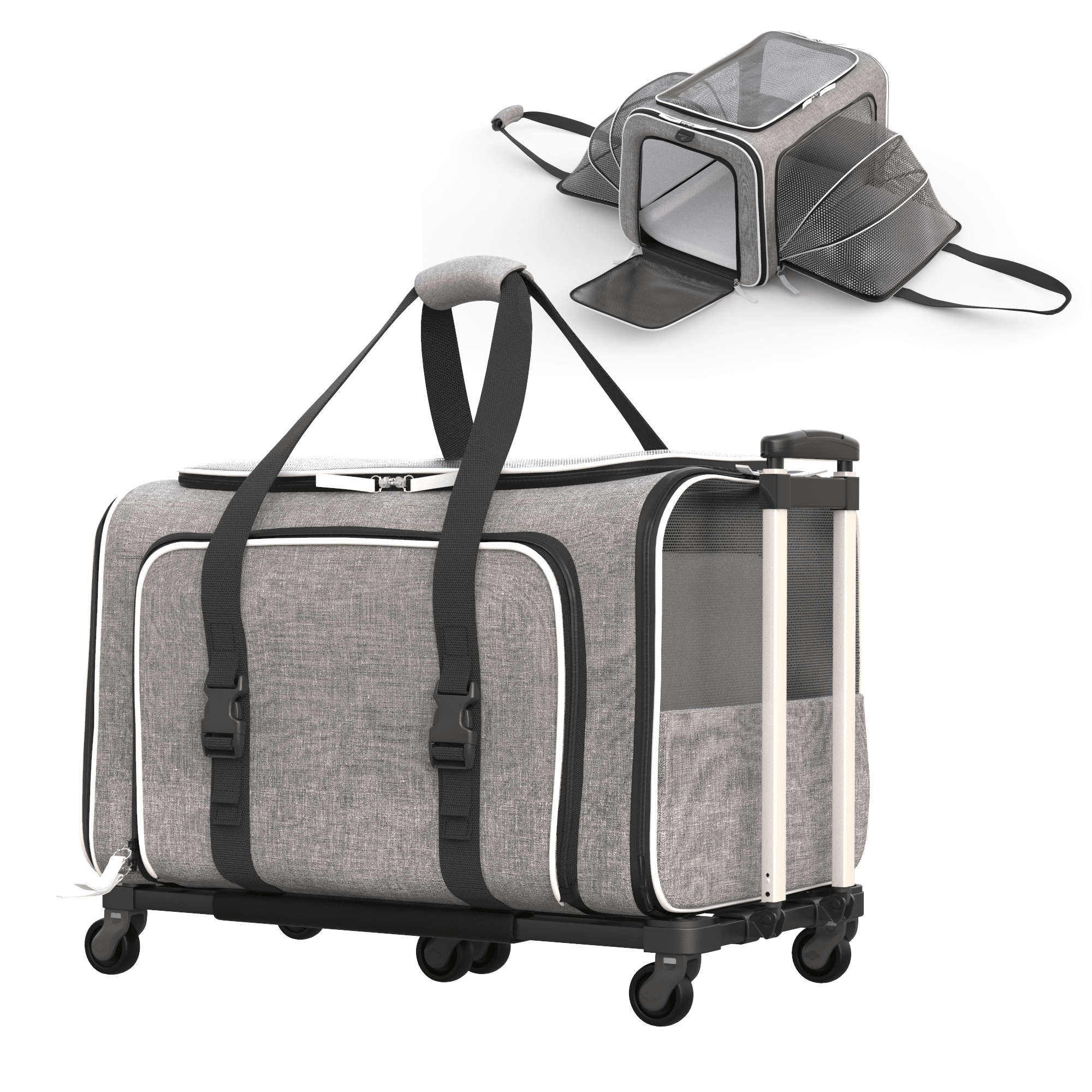 Rolling Rover Airline Compliant Expandable Wheeled Pet Carrier