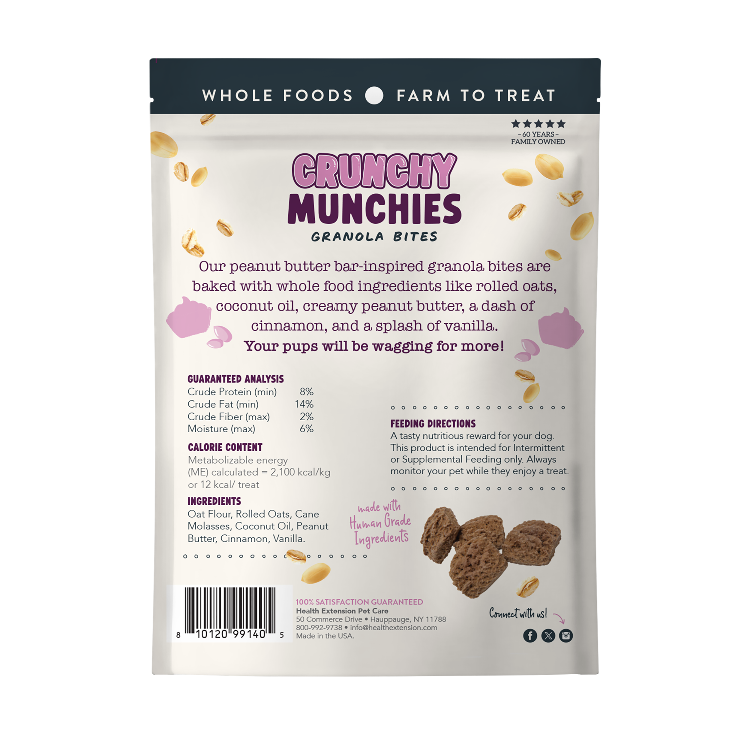 Crunchy Munchies Granola Bites-Peanutty Squares