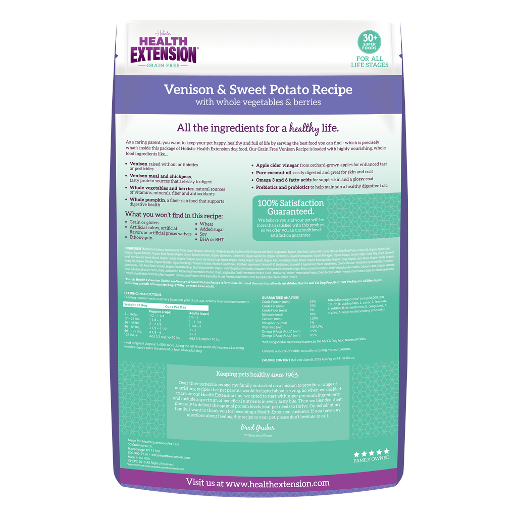 Grain Free Venison & Sweet Potato Recipe