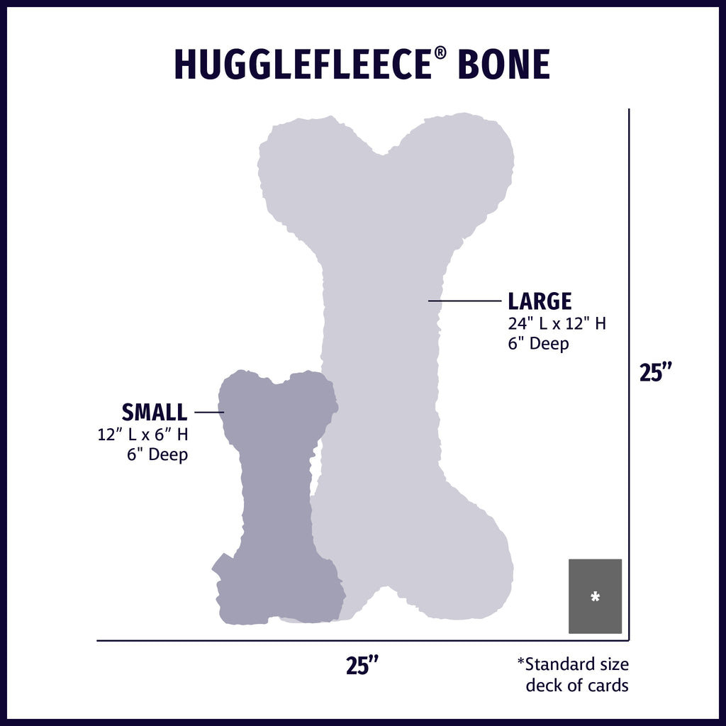 HuggleFleece® 2' Plush Bone Dog Toy