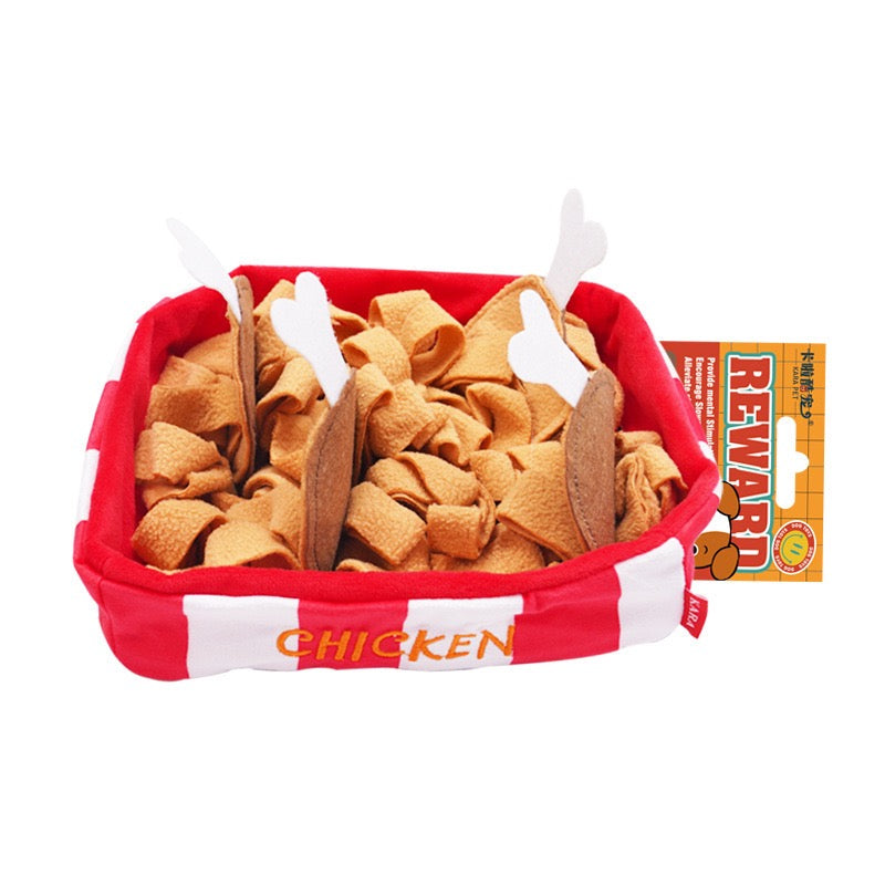 Milou & Lumi Pet Snuffle Mat Treat Hiding Toy - Fried Chicken