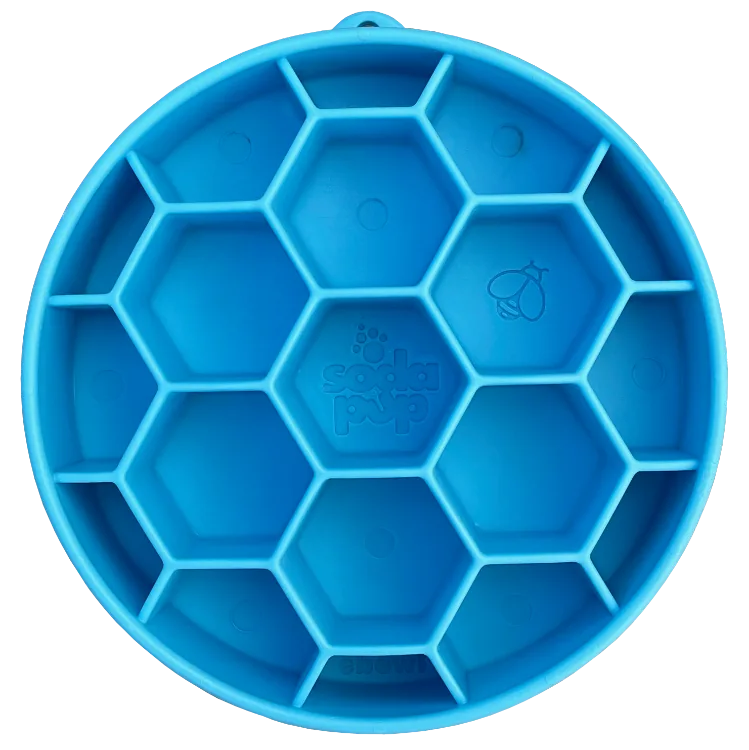 Honeycomb eBowl Deep Slow Feeder Dog Bowl for Enrichment | USA Made