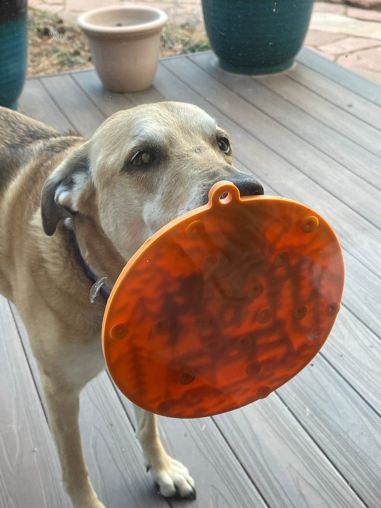 Camp eMat - Enrichment Lick Mat For Dogs and Cats - Silicone with Suction Cups | Retro Van Design | USA Made