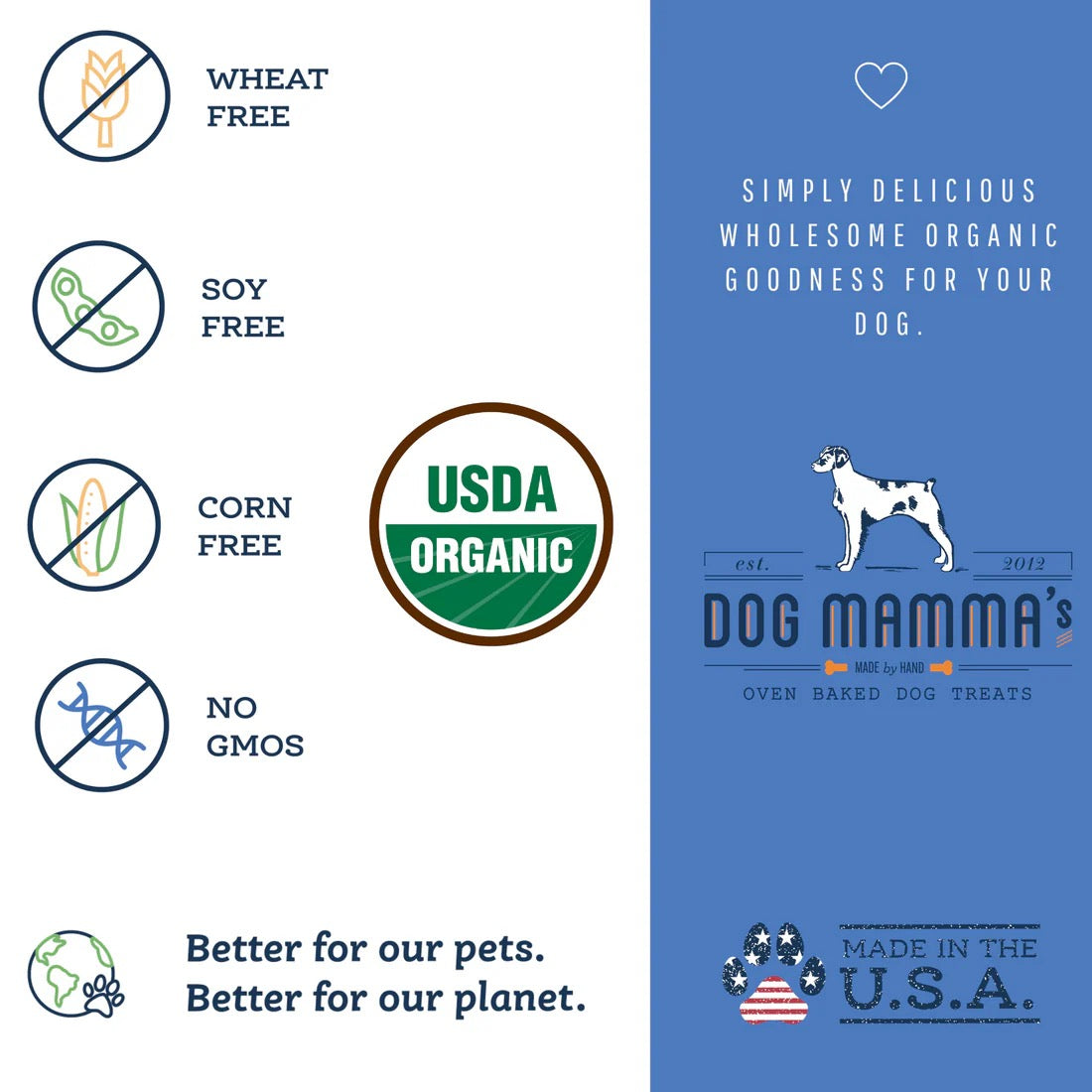 Dog Mamma's Organic Berry Banana Coconut Oven Baked Dog Treats 6oz