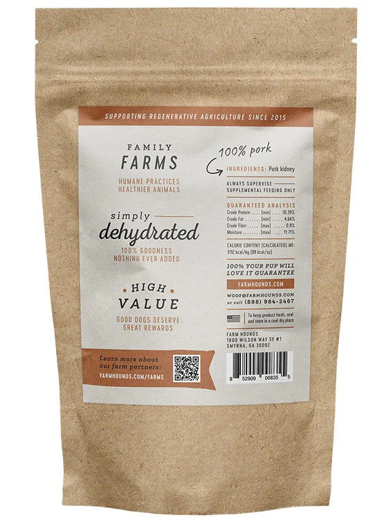 Farm Hounds Pork Kidney Dog Treats (4oz)
