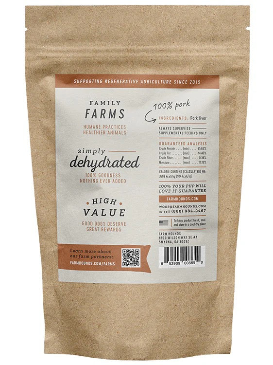 Farm Hounds Pork Liver Dog Treats (4oz)