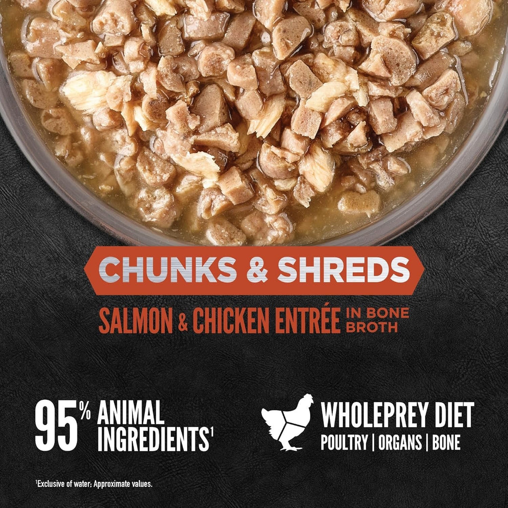 Orijen Grain Free Chunks & Shreds, Salmon & Chicken Wet Cat Food (3oz)