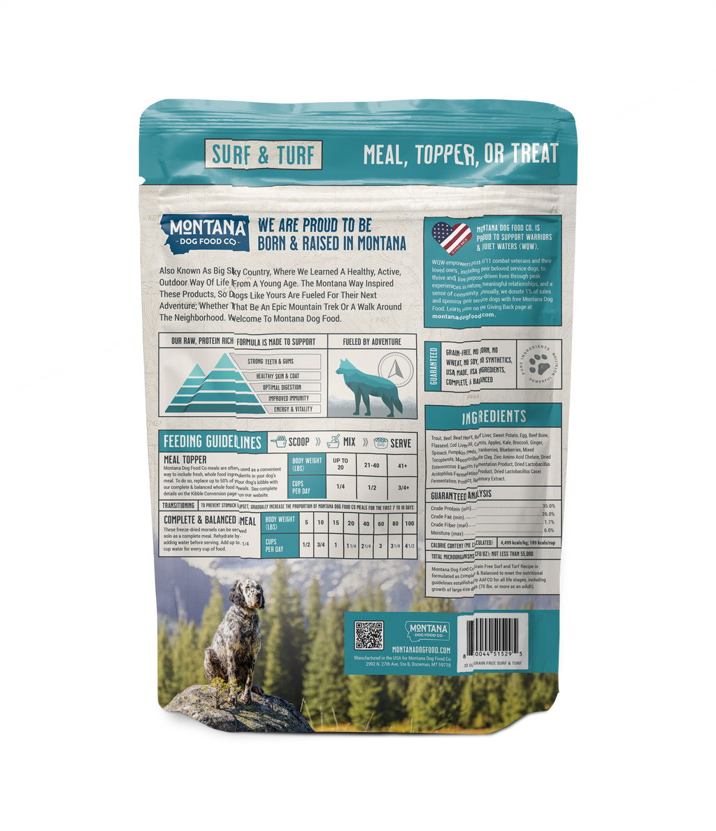 Grain-free Surf & Turf Freeze-dried Raw Adventure Fuel (Dog Food)