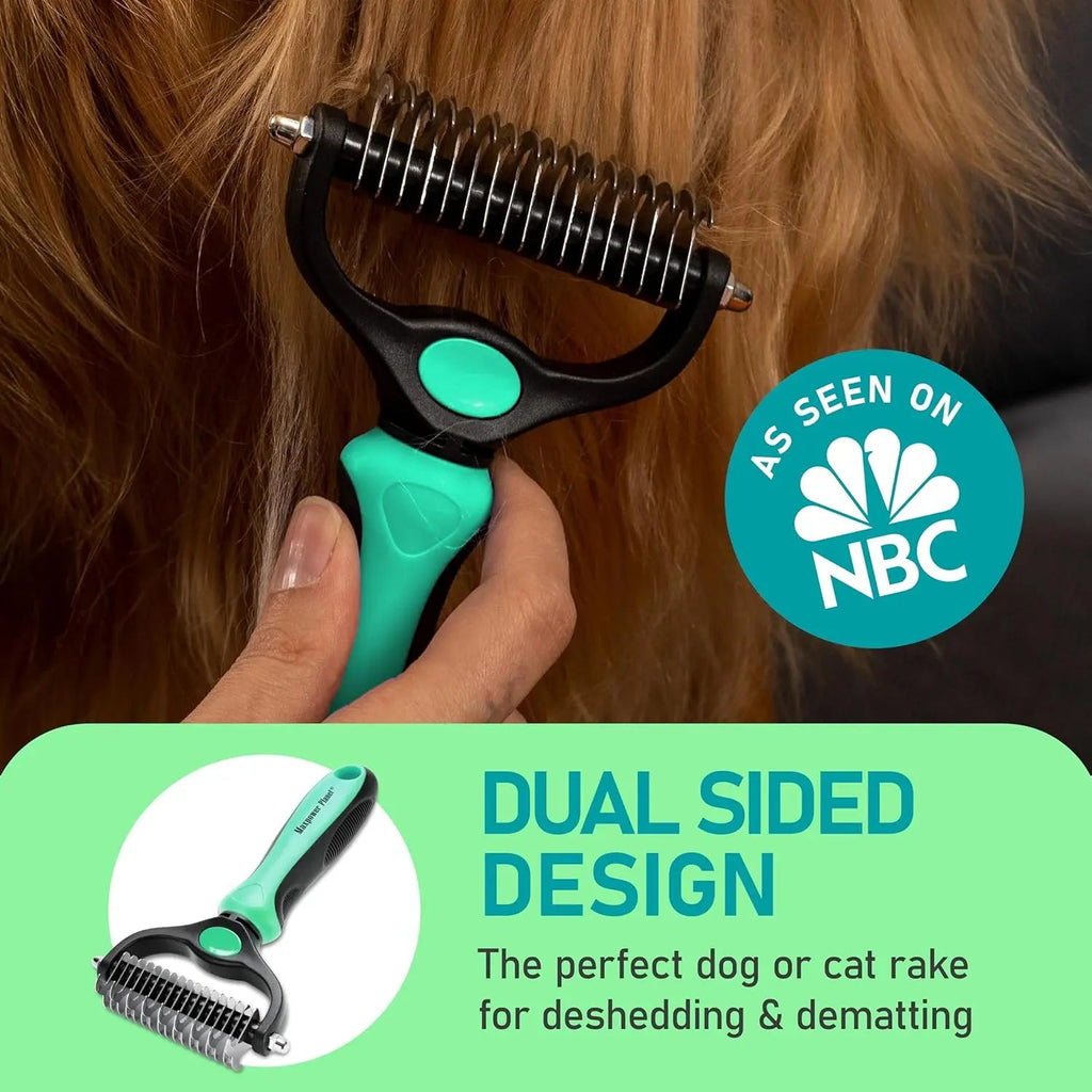 Maxpower Dual-Sided Pet Grooming Rake for Dogs & Cats – Dematting Tool
