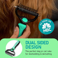 Maxpower Dual-Sided Pet Grooming Rake for Dogs & Cats – Dematting Tool