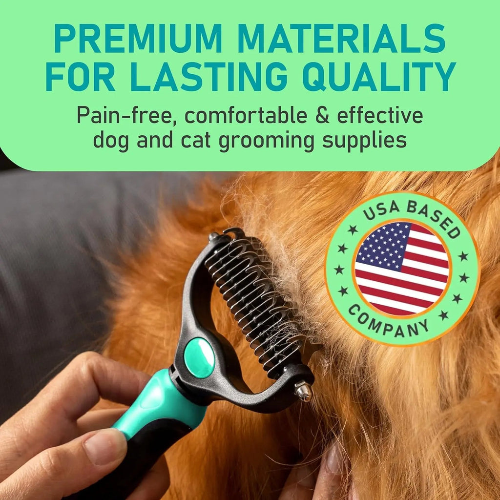 Maxpower Dual-Sided Pet Grooming Rake for Dogs & Cats – Dematting Tool