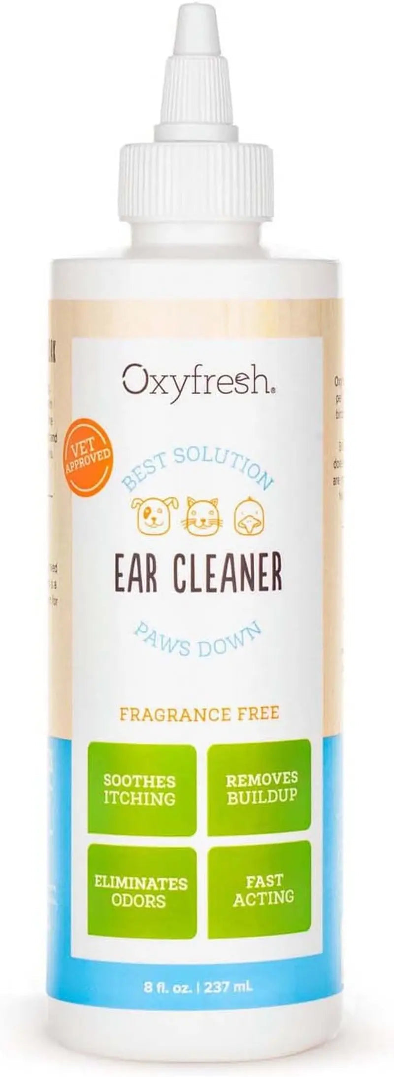 Oxyfresh Advanced Pet Ear Cleaner for Dogs & Cats Sting-Free 8 oz