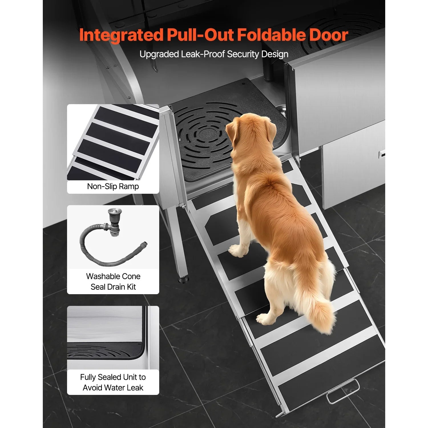 SucceBuy Stainless Steel Pet Grooming Station For All Pets