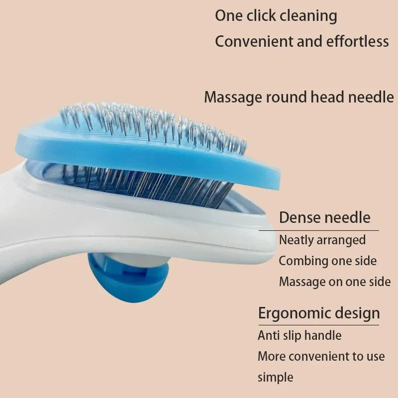 Pet Dog Hair Brush & Cat Comb | Deshedding Grooming Brush for Dogs & Cats