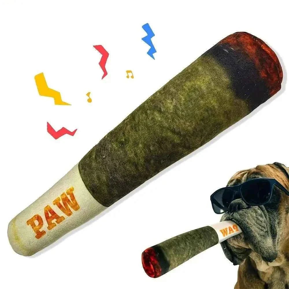 Plush Cigar Dog Toy