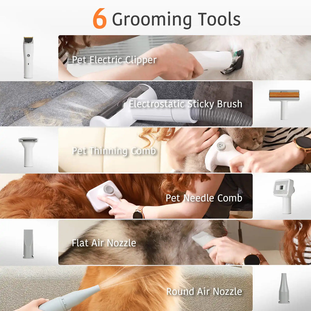 Dog Grooming Kit With Dryer And Hair Vacuum LED Display