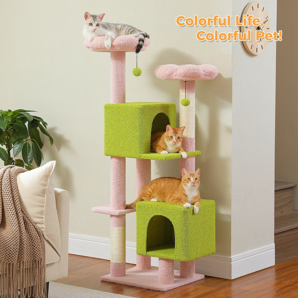PAWZ Road Cactus Cat Tree for Indoor Cats With Scratching Posts