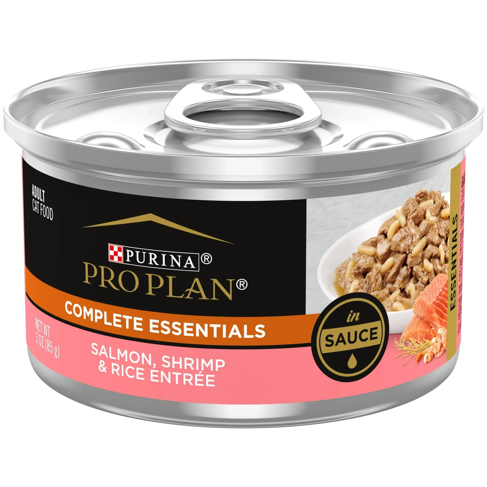 Pro Plan Complete Essentials Salmon, Shrimp & Rice Entrée in Sauce Wet Cat Food (3oz)