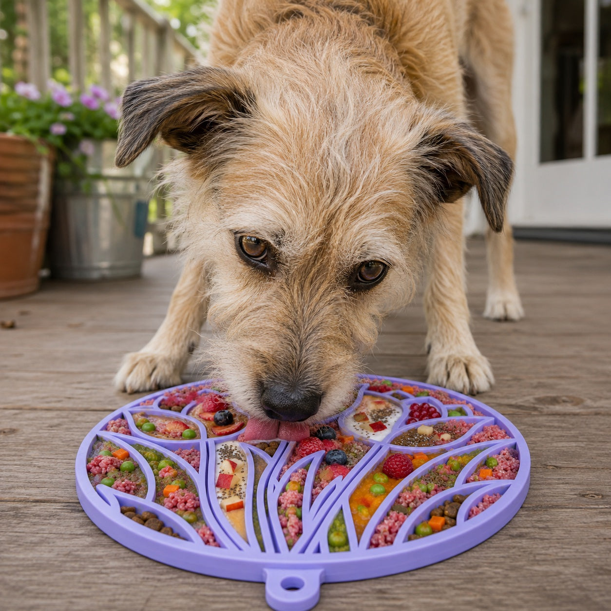 Tulip Design eMat - Enrichment Lick Mat For Dogs and Cats - With Suction Cups | USA Made