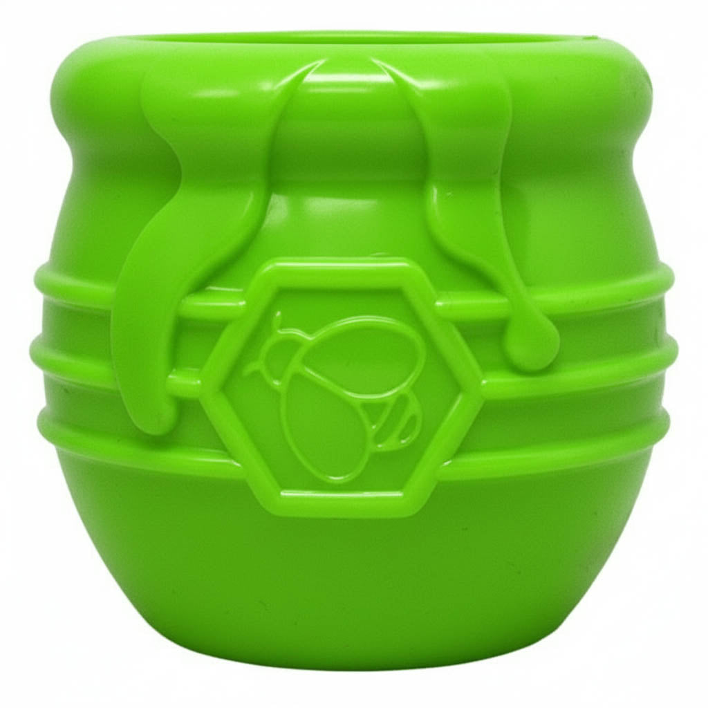 Honey Pot Dog eCup Treat Dispenser | Durable PUP-X Rubber Enrichment Toy | USA Made