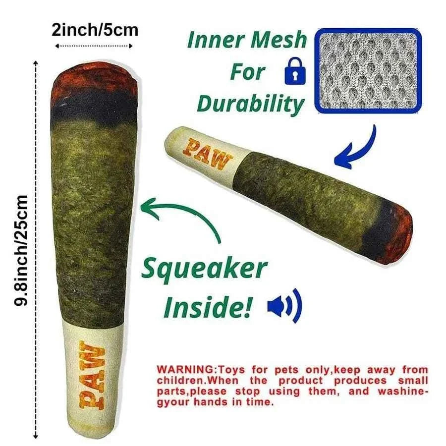 Plush Cigar Dog Toy