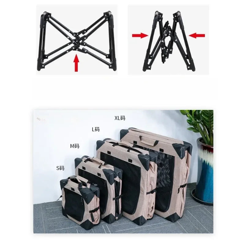 Dog Crate Travel Foldable Pet Crate for Puppy/Small Dog 18 Lbs Soft Cat Carrier Fit for Indoor & Outdoor/Car Back Seat/Trunk