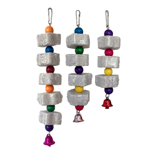 1PC Pet Teeth Grinding Volcanic Rock Toy for Parrots Hamsters Cage Accessories Bird Toy Chewing Toy