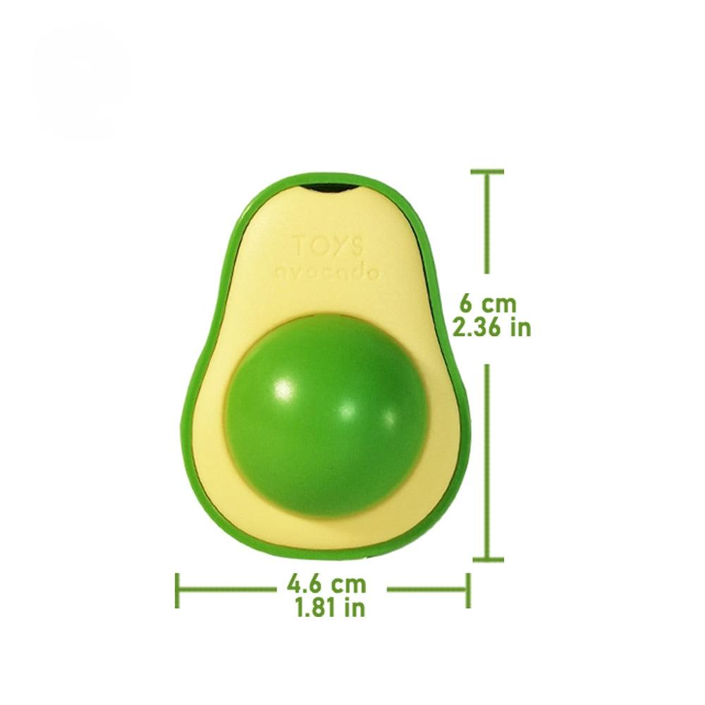 Avocado Wall Ball Cat Toys Edible Licking Balls Snack Healthy Rotatable Treats Toys Kitten Supplies Teeth Cleaning Totaling Catnip Wall Ball Toys