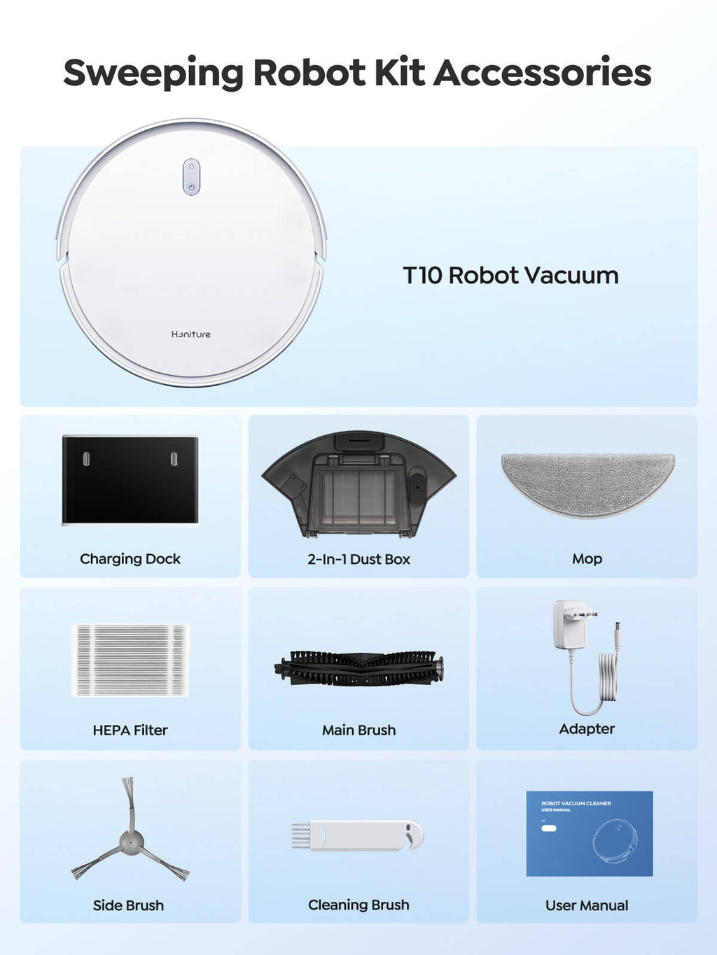 【New Arrivals】Honiture T10 Robot Vacuum