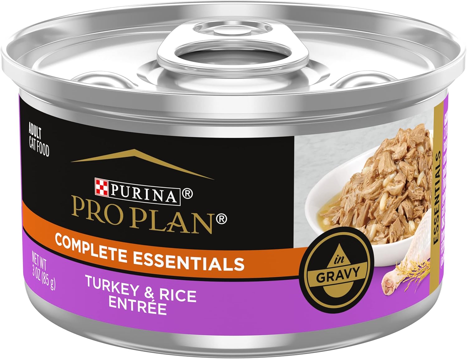 Pro Plan Complete Essentials Turkey & Rice Entrée In Gravy Wet Cat Food (3oz)