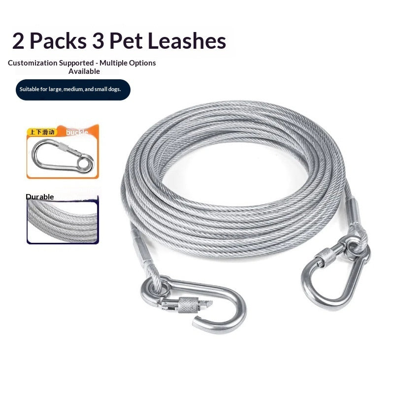 Extended Dog Leash Stainless Steel Dog Chain