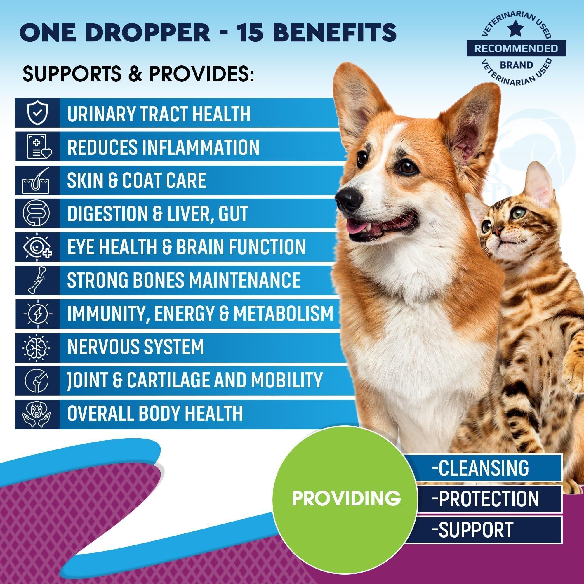 Cat & Dog Liquid Multivitamin Glucosamine & Cranberry